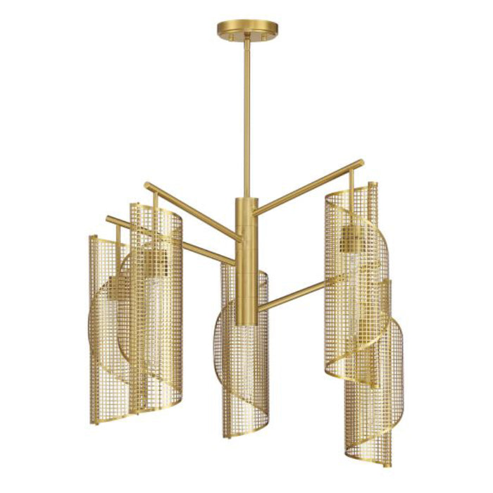 Savoy House 1-8032-5 Hillbourne 5-lt 28" Chandelier - Warm Brass