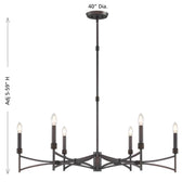Savoy House 1-8166-6 Gardner 6-lt 40" Chandelier