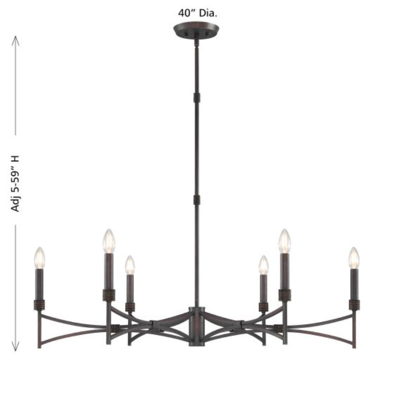 Savoy House 1-8166-6 Gardner 6-lt 40" Chandelier