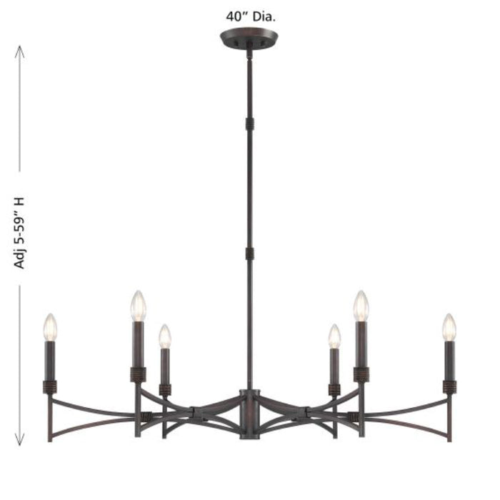 Savoy House 1-8166-6 Gardner 6-lt 40" Chandelier