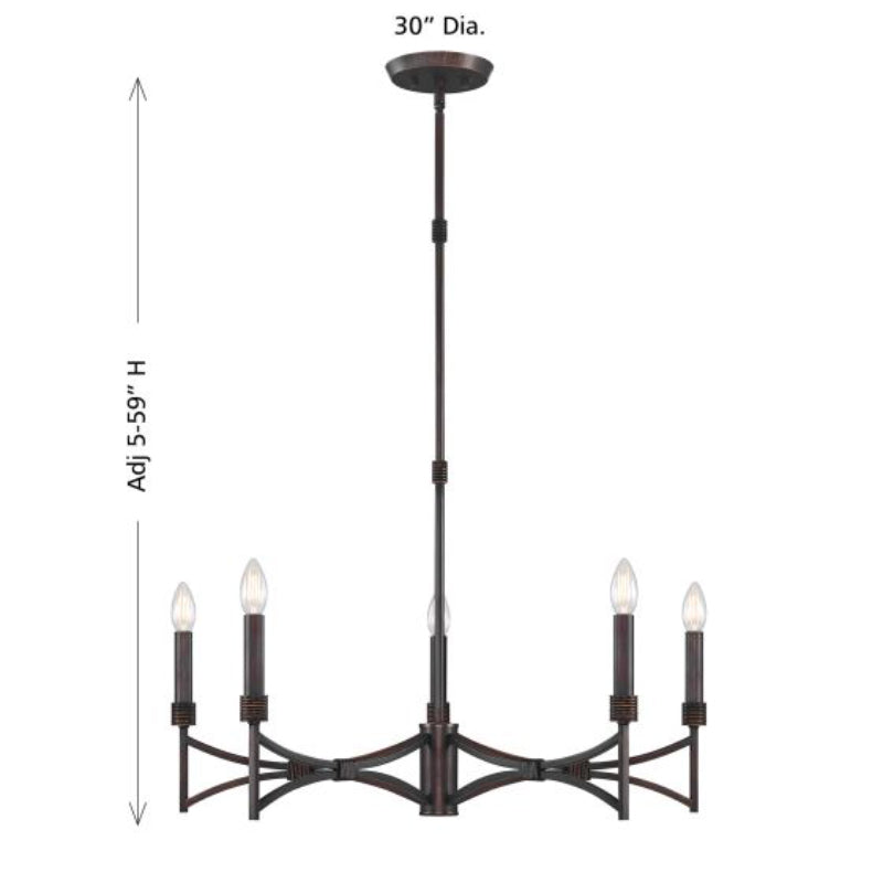 Savoy House 1-8167-5 Gardner 5-lt 30" Chandelier