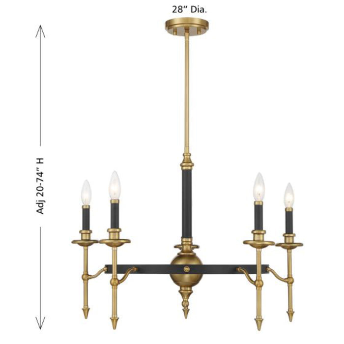 Savoy House 1-9511-5 Consulate 5-lt 28" Chandelier
