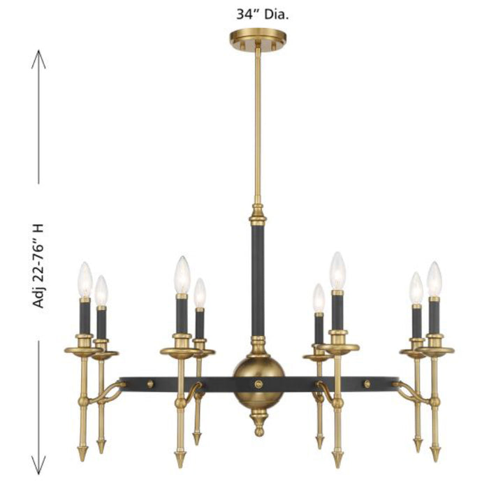 Savoy House 1-9512-8 Consulate 8-lt 34" Chandelier