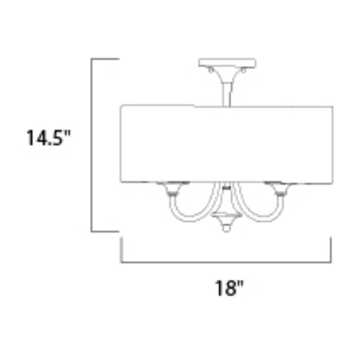 Maxim 10013 Bongo 4-lt 18" Pendant/Semi-Flush Mount