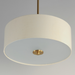 Maxim 10014 Bongo 3-lt 18" Pendant/Semi-Flush Mount - Natural Aged Brass/Oatmeal