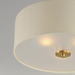 Maxim 10014 Bongo 3-lt 18" Pendant/Semi-Flush Mount - Natural Aged Brass/Oatmeal