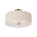 Maxim 10014 Bongo 3-lt 18" Pendant/Semi-Flush Mount - Natural Aged Brass/Oatmeal
