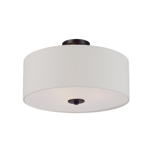 Maxim 10014 Bongo 3-lt 18" Pendant/Semi-Flush Mount - Oil Rubbed Bronze/Oatmeal