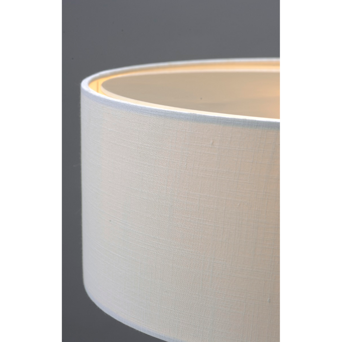 Maxim 10014 Bongo 3-lt 18" Pendant/Semi-Flush Mount - Satin Nickel/White Linen