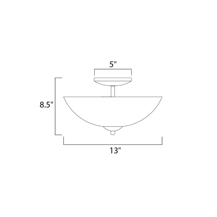 Maxim 10042 Logan 2-lt 13" Semi Flush Mount