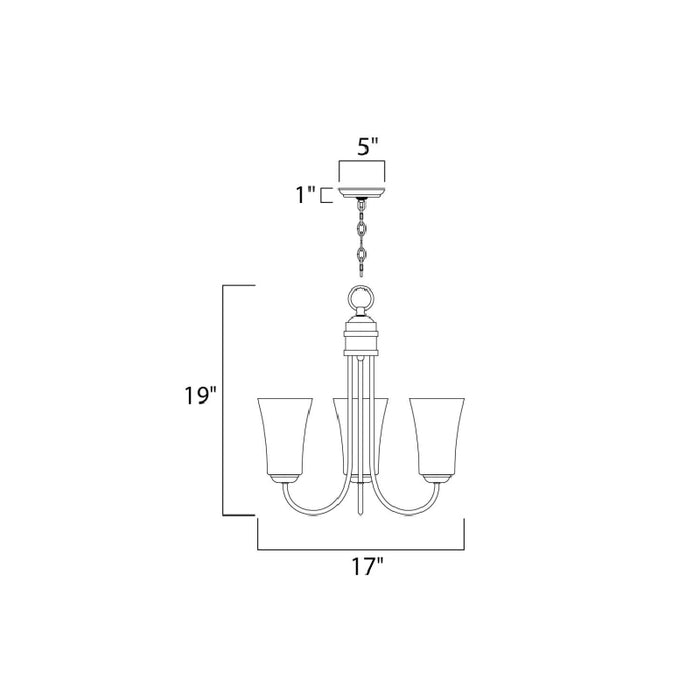 Maxim 10043 Logan 3-lt 17" Chandelier