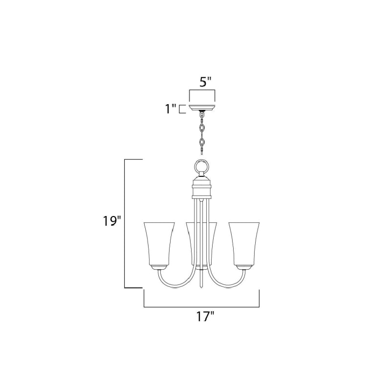 Maxim 10043 Logan 3-lt 17" Chandelier