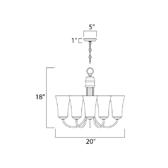 Maxim 10045 Logan 5-lt 20" Chandelier