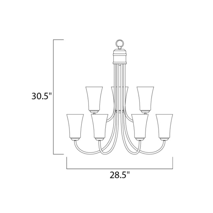 Maxim 10046 Logan 9-lt 29" Chandelier