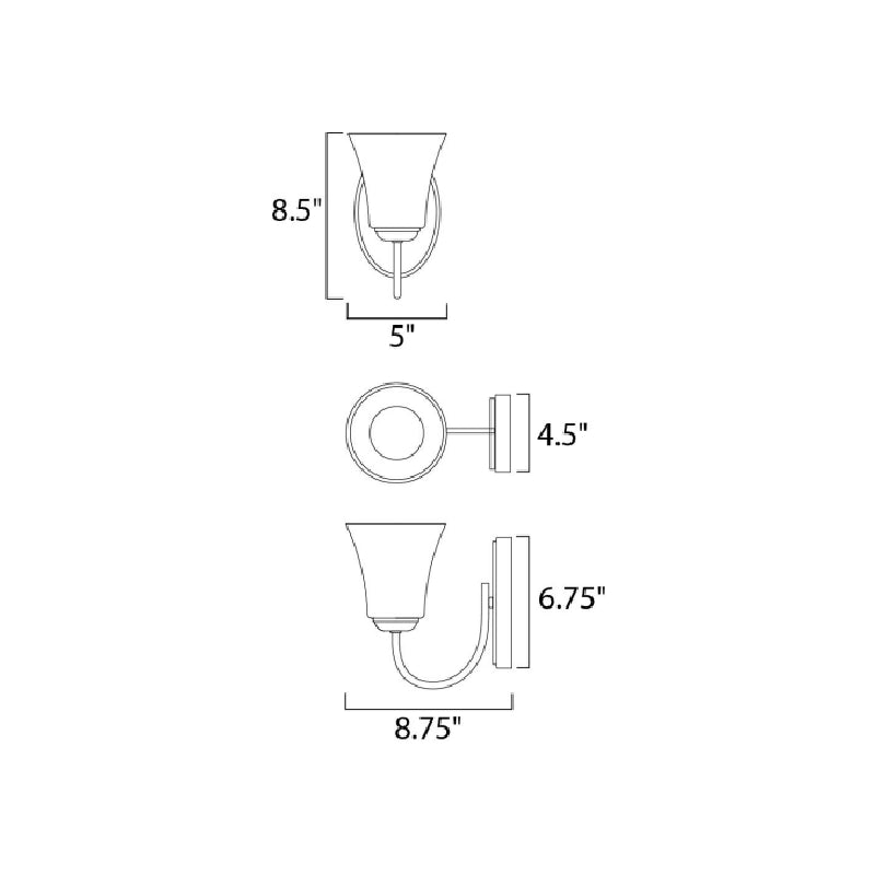 Maxim 10051 Logan 1-lt 9" Tall Wall Sconce
