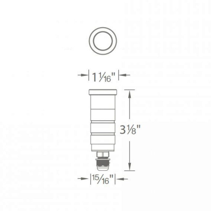 WAC 1011 1" Landscape Recessed LED Inground Round Slim Light