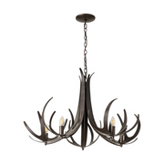 Hubbardton Forge 101325 Caribou 5-lt 41" Chandelier - Dark Smoke