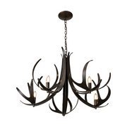 Hubbardton Forge 101325 Caribou 5-lt 41" Chandelier - Dark Smoke