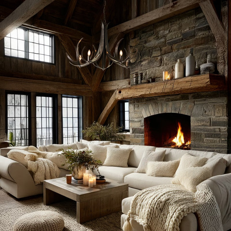 Hubbardton Forge 101325 Caribou 5-lt 41" Chandelier