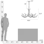 Hubbardton Forge 101325 Caribou 5-lt 41" Chandelier