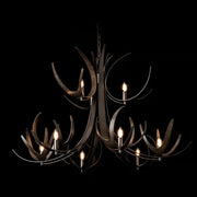 Hubbardton Forge 101326 Caribou 9-lt 49" Tiered Chandelier