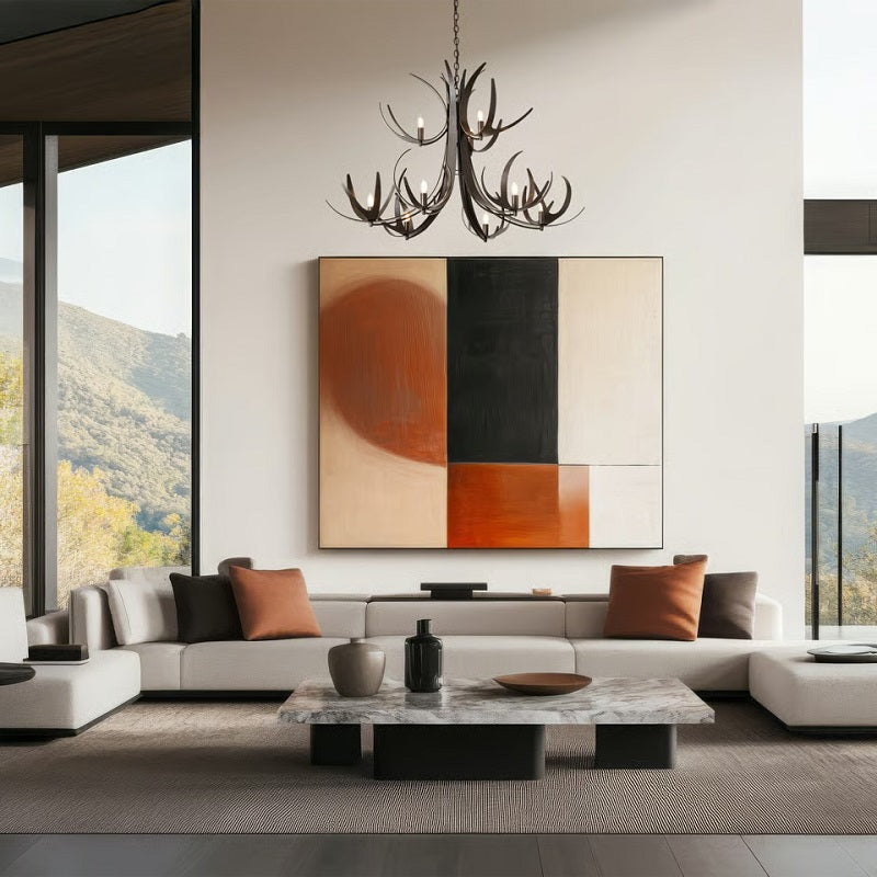 Hubbardton Forge 101326 Caribou 9-lt 49" Tiered Chandelier