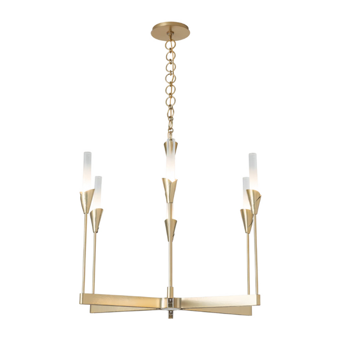 Hubbardton Forge 101702 Lilium 6-lt 30" Chandelier - Modern Brass