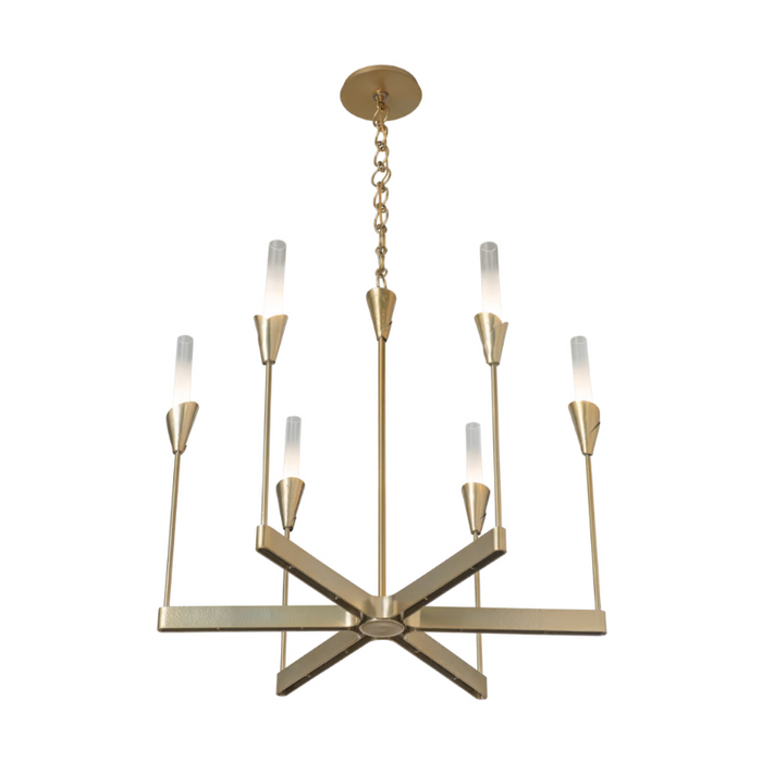 Hubbardton Forge 101702 Lilium 6-lt 30" Chandelier - Modern Brass