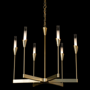 Hubbardton Forge 101702 Lilium 6-lt 30" Chandelier - Modern Brass