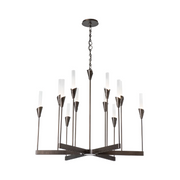 Hubbardton Forge 101706 Lilium 12-lt 38" Chandelier - Dark Smoke