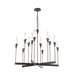 Hubbardton Forge 101706 Lilium 12-lt 38" Chandelier - Dark Smoke
