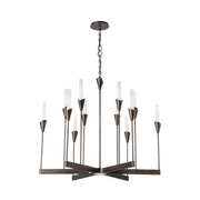 Hubbardton Forge 101706 Lilium 12-lt 38" Chandelier - Dark Smoke