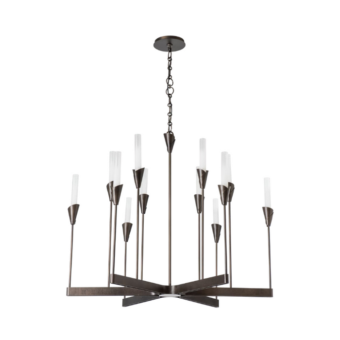 Hubbardton Forge 101706 Lilium 12-lt 38" Chandelier - Dark Smoke