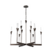 Hubbardton Forge 101706 Lilium 12-lt 38" Chandelier - Dark Smoke
