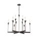 Hubbardton Forge 101706 Lilium 12-lt 38" Chandelier - Dark Smoke