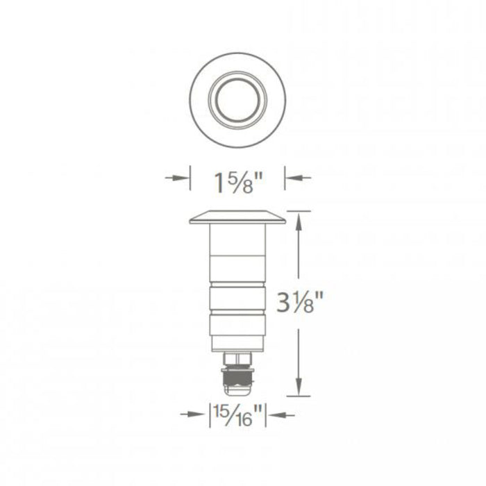 WAC 1021 1" Landscape Recessed LED Inground Round Light
