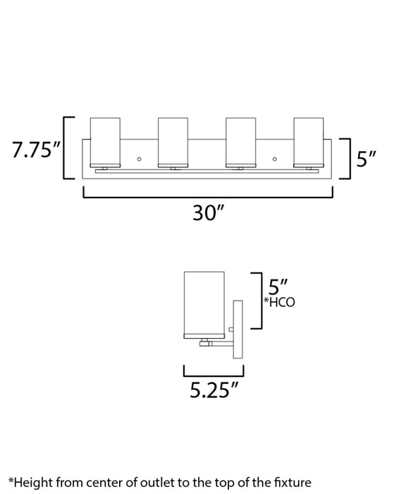 Maxim 10284 Lateral 4-lt 30" Bath Vanity