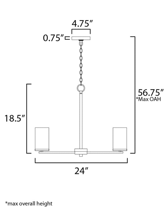 Maxim 10286 Lateral 5-lt 24" Chandelier