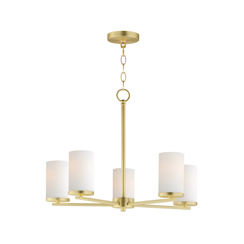 Maxim 10286 Lateral 5-lt 24" Chandelier-Satin Brass