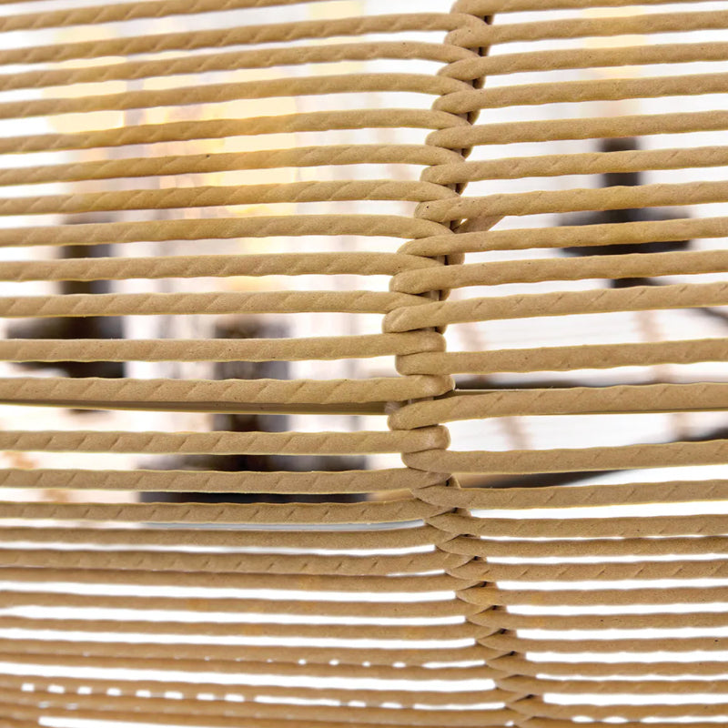 Hinkley 10386 Luca 6-lt 42" LED Outdoor Chandelier - Natural All Weather Rattan