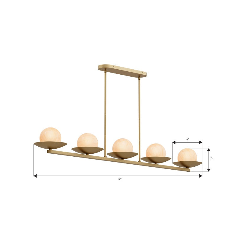 Minka Lavery 10387 Olenne 5-lt 64" Linear Chandelier