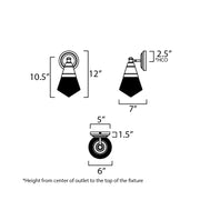 Maxim 10391 Hargreaves 1-lt 12" Wall Sconce