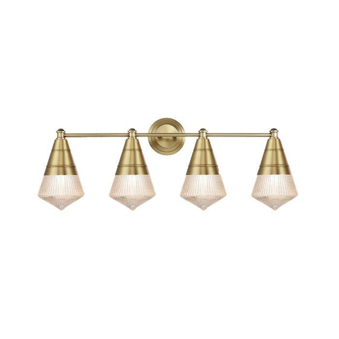 Maxim 10394 Hargreaves 4-lt 33" Bath Vanity-Natural Aged Brass