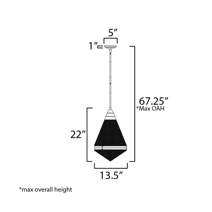 Maxim 10395 Hargreaves 1-lt 14" Pendant