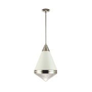 Maxim 10396 Hargreaves 1-lt 14" Pendant-White / Polished Nickel
