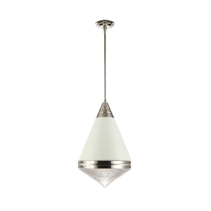Maxim 10396 Hargreaves 1-lt 14" Pendant-White / Polished Nickel