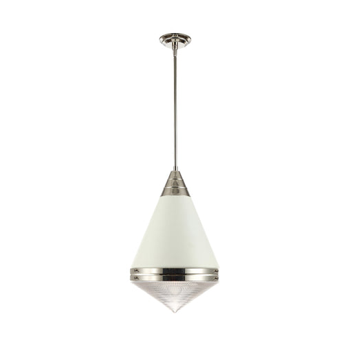 Maxim 10396 Hargreaves 1-lt 14" Pendant-White / Polished Nickel