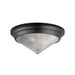 Maxim 10399 Hargreaves 3-lt 17" Flush Mount-Black