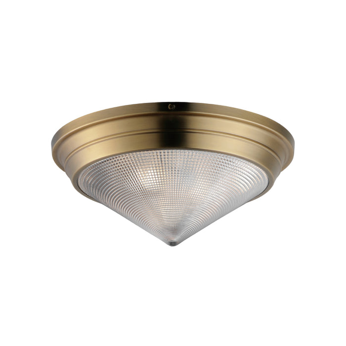Maxim 10399 Hargreaves 3-lt 17" Flush Mount-Natural Aged Brass