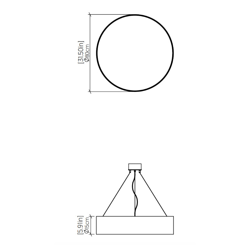 Accord 1039LED Cylindrical 1-lt 32" LED Pendant